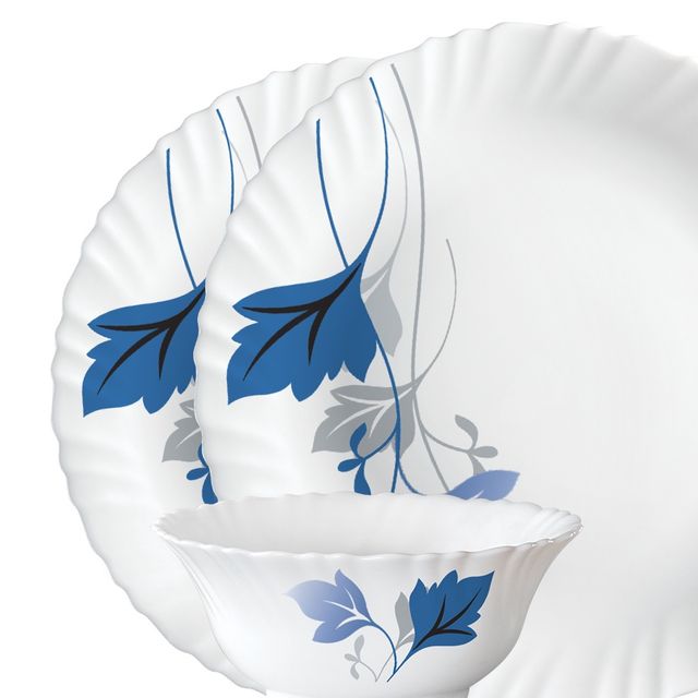Larah By Borosil Ageria 13Pc Dinner Set Opalware Crockery For Dining & Gifting - White