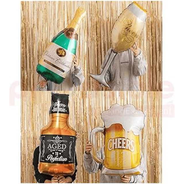 Let's Vybe Cheers Champagne Foil Balloon
