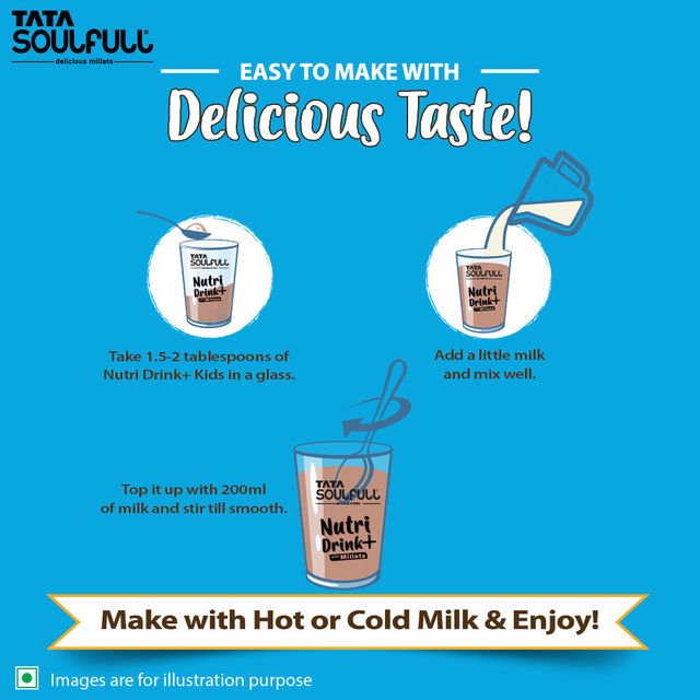Tata Soulfull Nutri Drink With Millets Chocolate Brownie Flavour For Kids