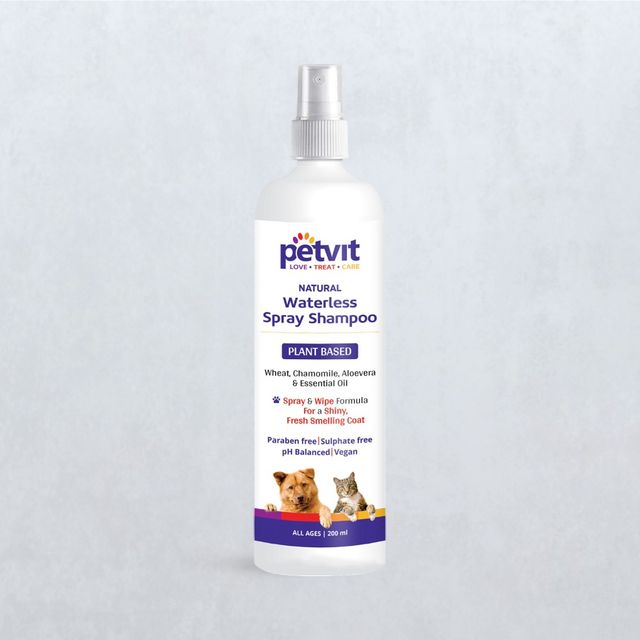 Petvit Plant Based Natural Waterless Spray Shampoo