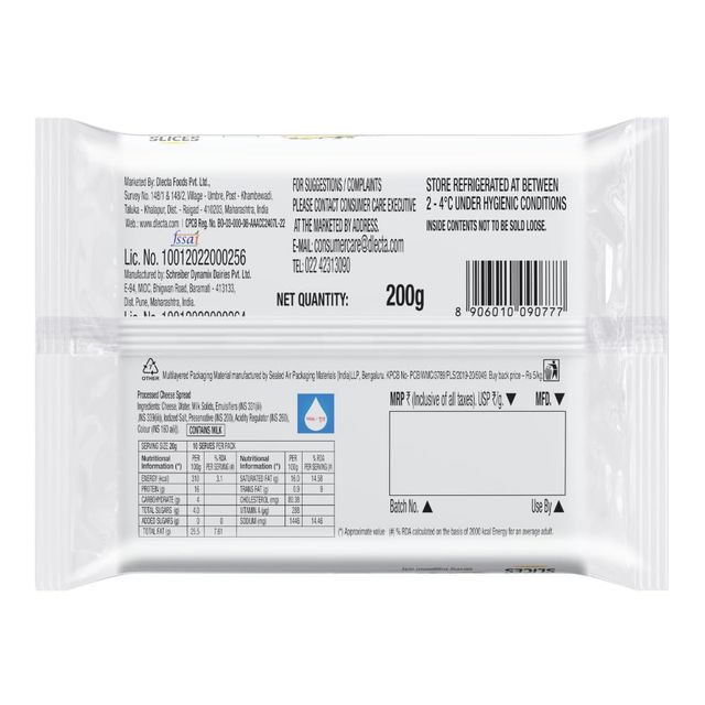 D'lecta Cheese Slices