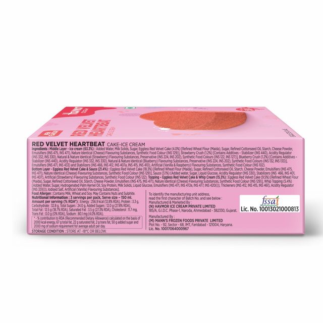 Havmor Red Velvet Heartbeat Cake