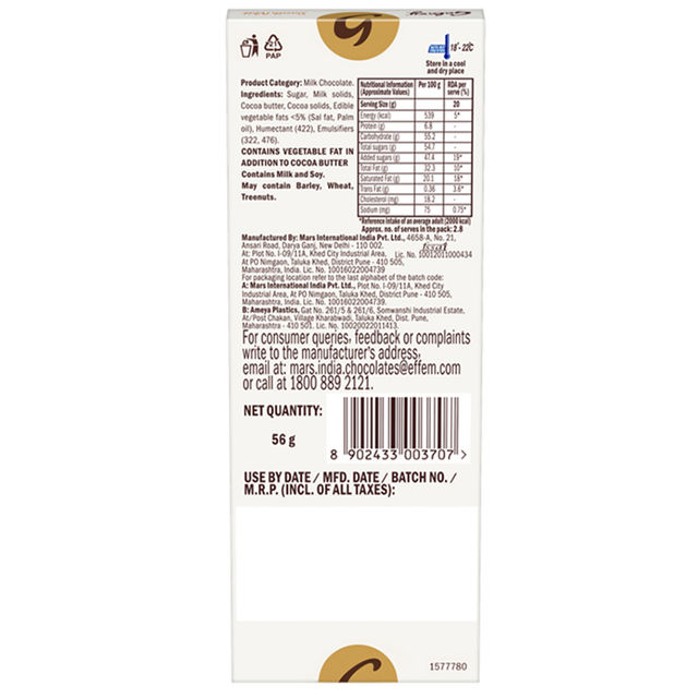 Galaxy Smooth Milk Chocolate Bar Loaded with the Goodness of Milk & Cocoa