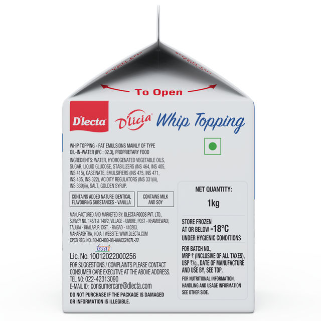 Dlicia Whip Topping Bottle 1 kg Combo
