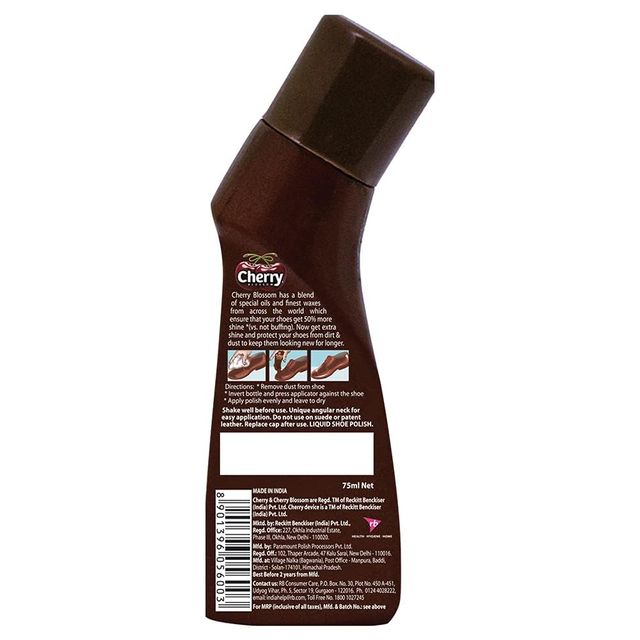 Cherry Blossom Liquid Wax Polish (Black) - 75 Ml(75ml) & Cherry Blossom Liquid Wax Polish (Dark Tan) - 75 Ml(75ml) Combo