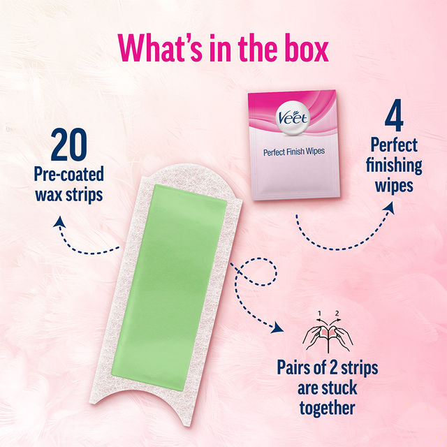 Veet Professional Waxing Strips Kit For Dry Skin | 20 Strips