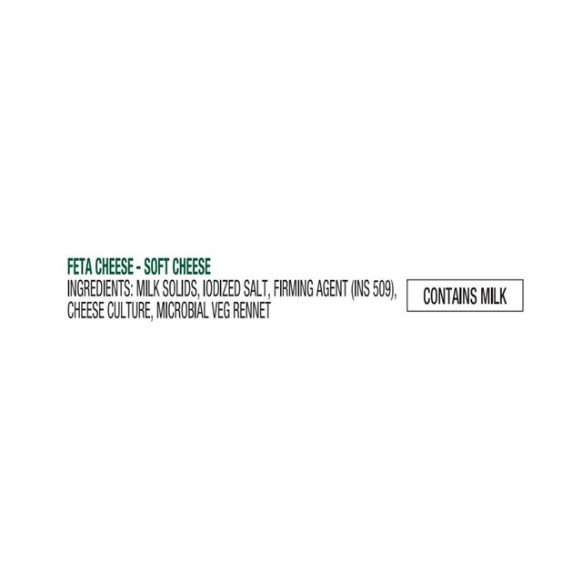 D'lecta Natural Feta Cheese- Block 100 g Combo