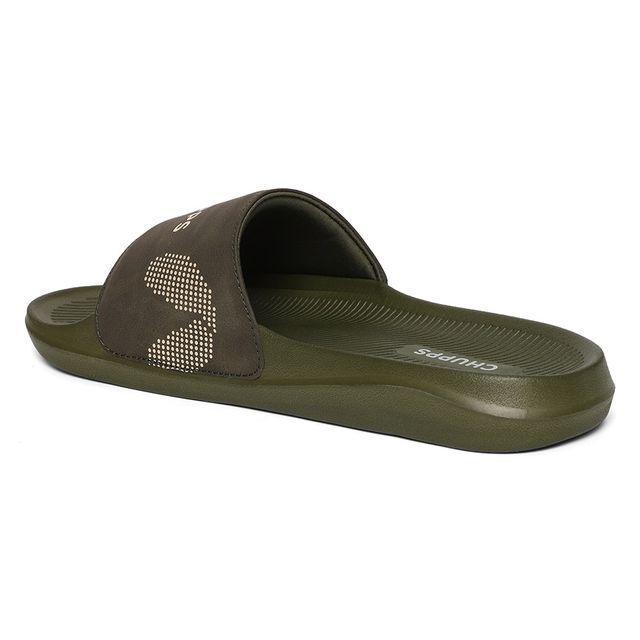 Chupps Edge Olive and Green Men's Casual Slider - UK 10