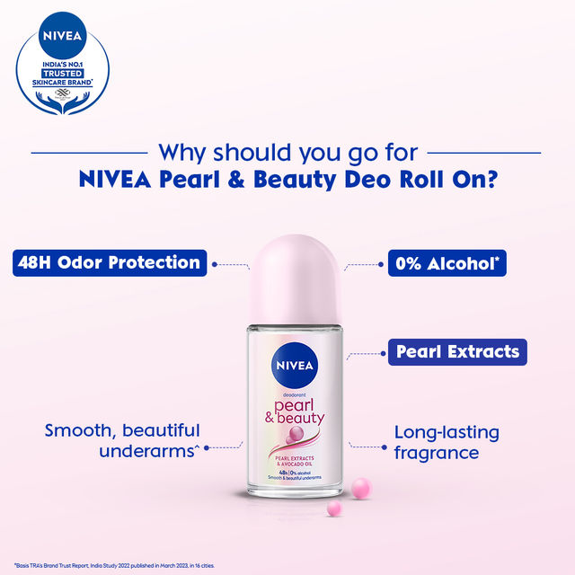 Nivea Deo Roll On Pearl Beauty Underarms 72h Protection 50 ml Combo
