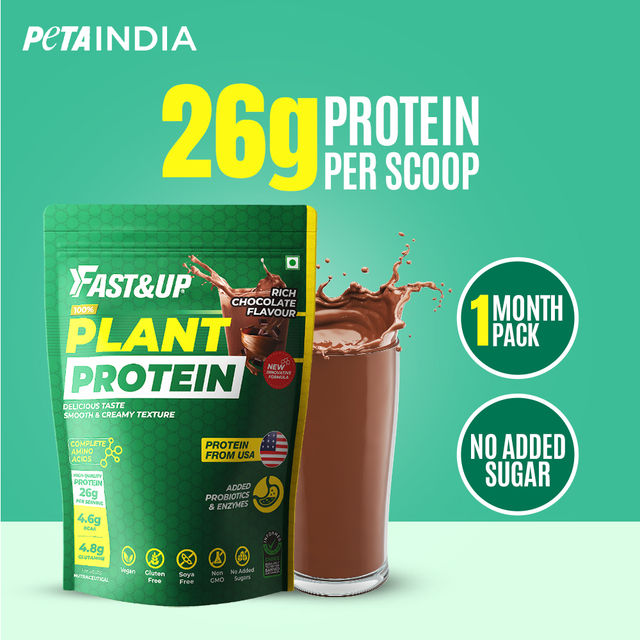 Fast&Up Plant Protein-100% Vegan Protein - Rich Chocolate Flavour