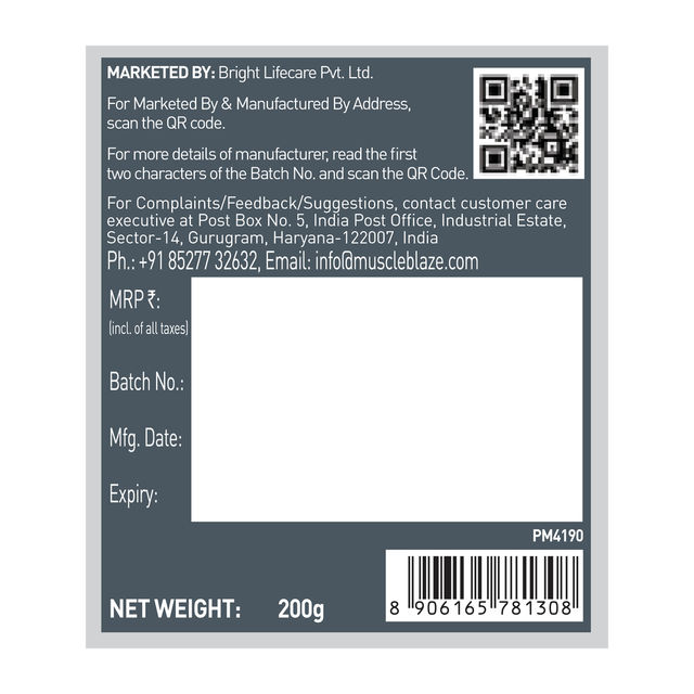 MuscleBlaze Pre Workout 200 Xtreme (Fruit Punch, 30 Servings)