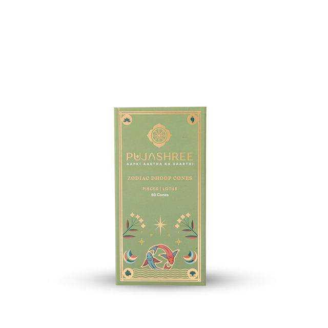 Pujashree Zodiac Dhoop Cones | Pisces - Lotus