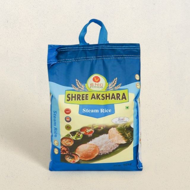 Shree Akshara Premium Steam Sona Masoori Rice | Polished