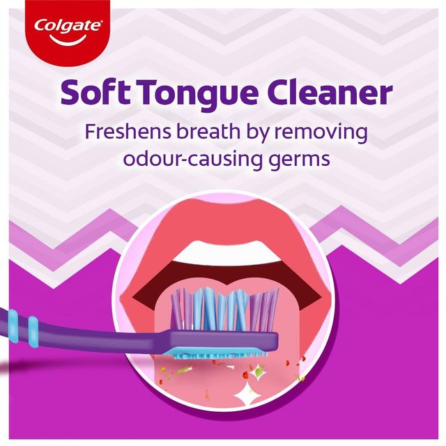 Colgate ZigZag Soft Bristle Toothbrush, Compact Brush Head for Deep & Complete Cleansing