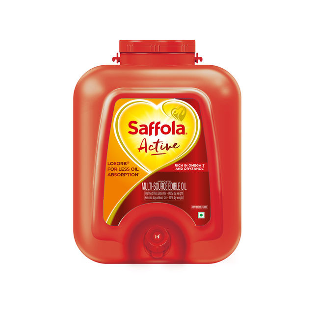 Saffola Active Rice Bran & Soyabean Oil | Rich in Omega 3 & Oryzanol