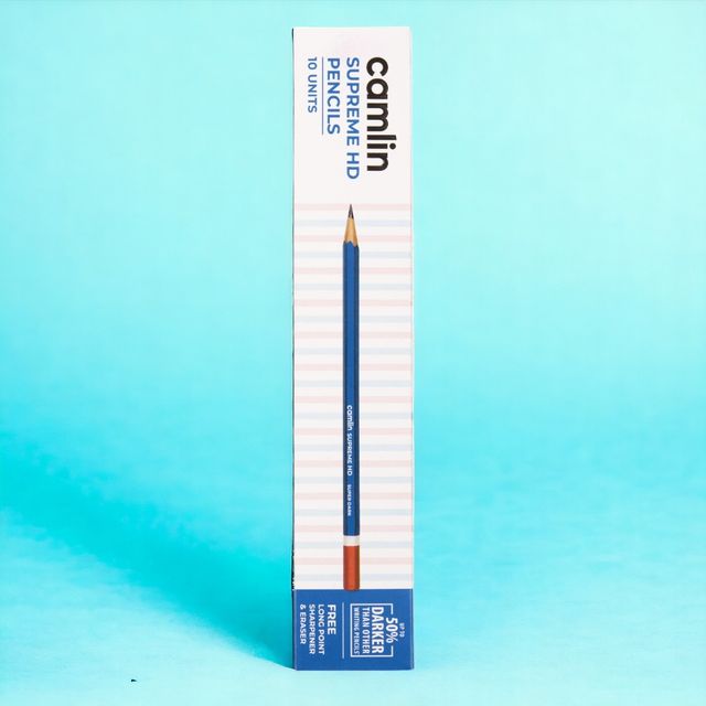 Camlin Supreme Hd Pencils Box Pencils With Eraser And Long Point Sharpener