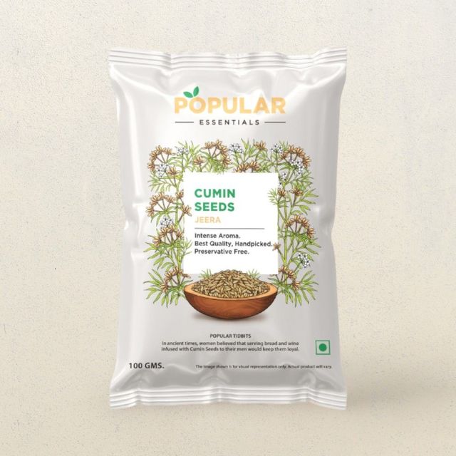 Popular Essentials Jeera/Cumin Seeds(100 gms), Popular Essentials Mustard Seeds Rai Small(100 gms) & Tata Sampann Unpolished Moong Dal(500 gms) Combo