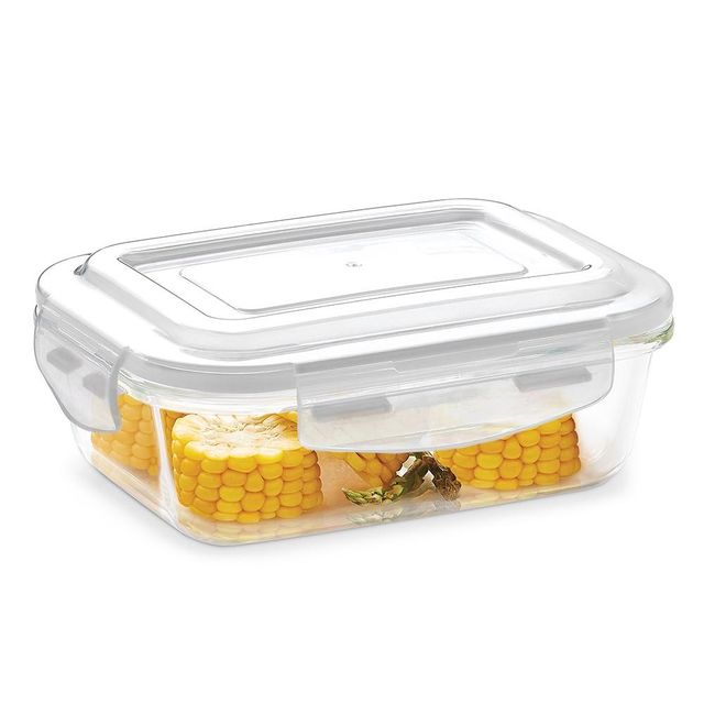 Borosil Klip N Store Storage Container With Airtight Lid (1.04 L)| Borosilicate Glass