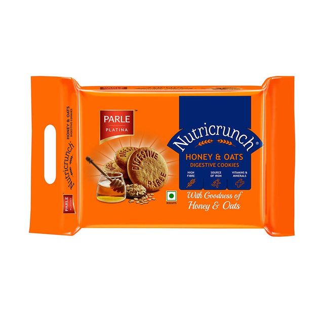 Parle Nutricrunch Honey and Oats Digestive Biscuits | Trans Fat-free