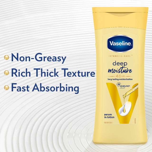 Vaseline Deep Moisture Body Lotion | For Dry Skin | Moisturised Glowing Skin | With Pro Ceramides