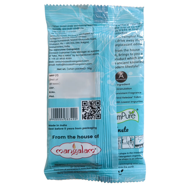 Campure Camphor/Kapur Car Air Freshener Insta Cone Orginal