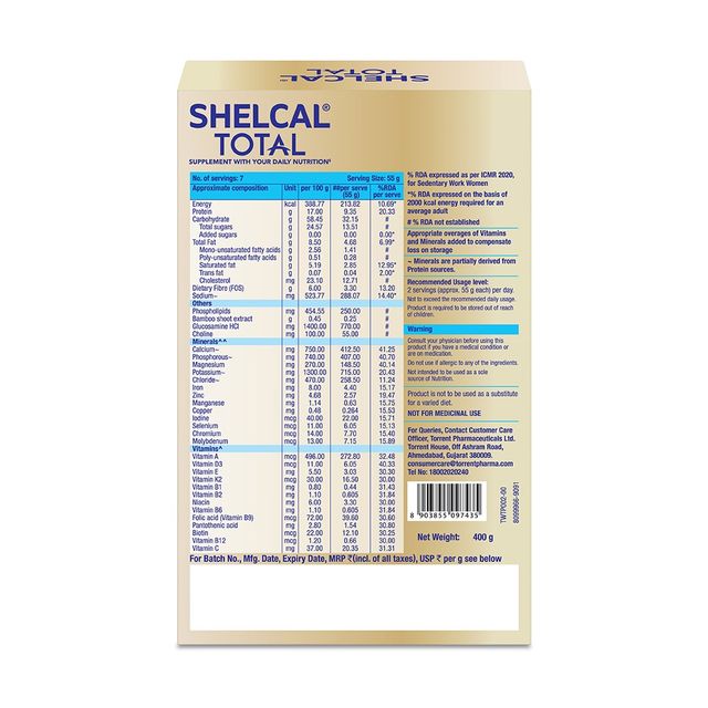 Shelcal Total Vanilla Flavour Powder