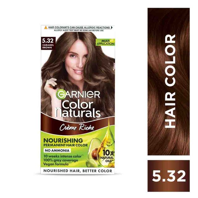 Garnier Color Naturals Creme Hair Color, Shade 5.32 Caramel Brown