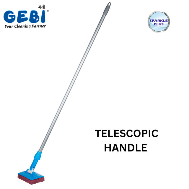 Gebi Sparkle Plus Flexi Scrubber Big - Commander Tile brush | Telescopic handle)