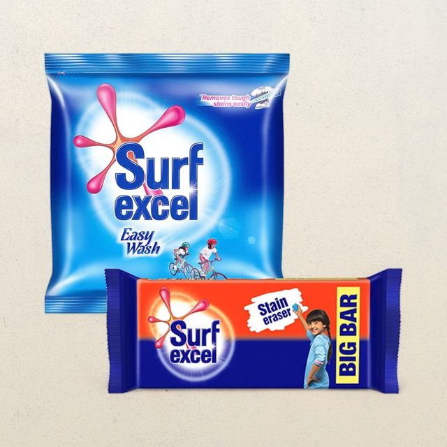 Surf Excel Bar(250gms) & Surf Excel Easy Wash Detergent Powder(1kg) Combo