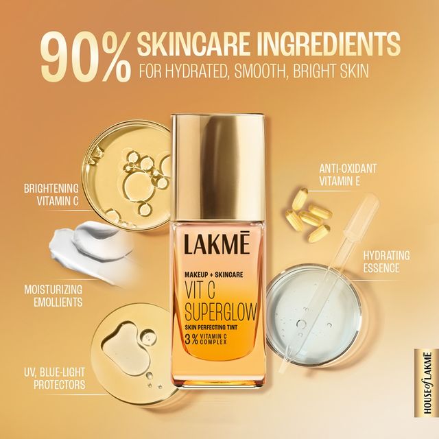 Lakme Makeup+Skincare VitC Superglow Skin Perfecting Tint Neutral Nude N200