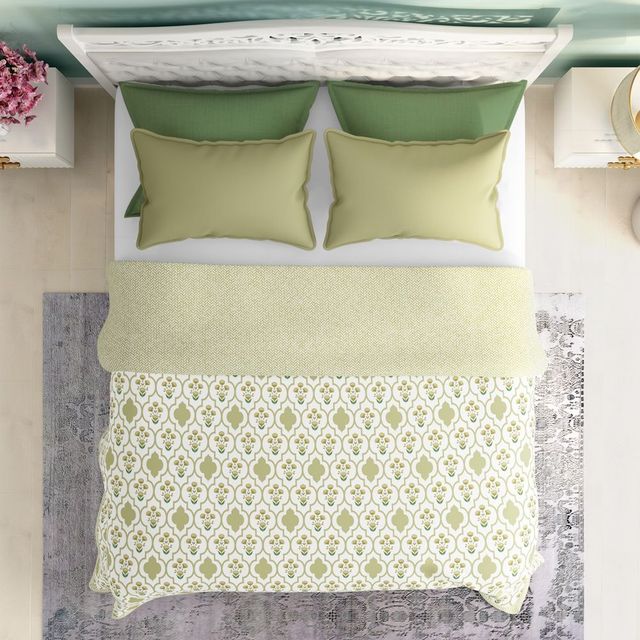 Wakefit All Season Dohar | Double(90x82 Inch) | 110 GSM | 100% Cotton | Reversible Design Panag Green