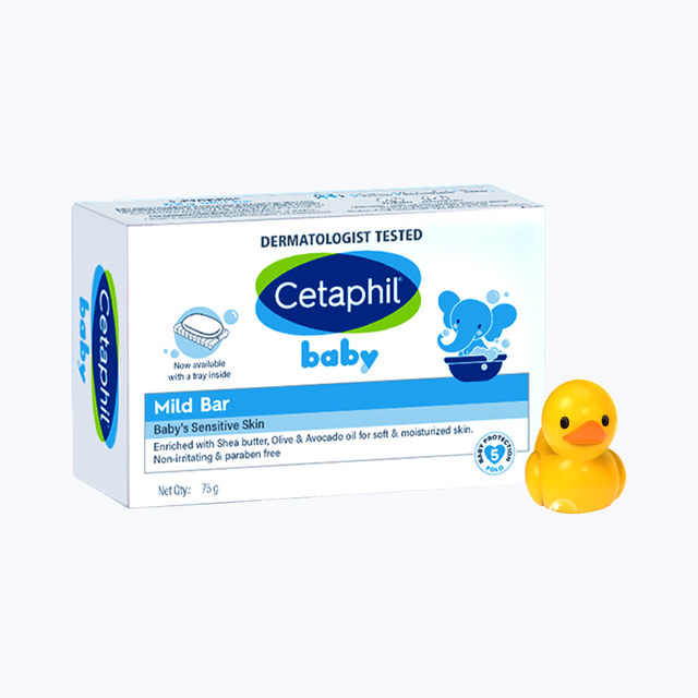 Cetaphil Baby Mild Bar Soap For Kids | White | 1 month - 5 years