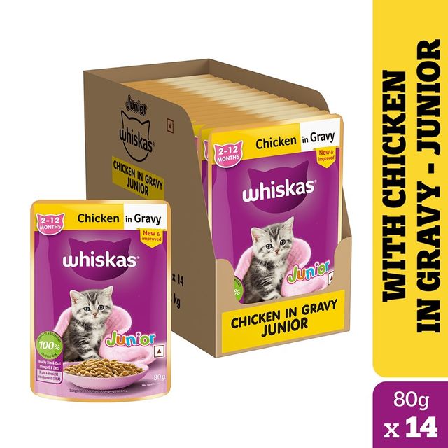 Whiskas Junior Chicken in Gravy Wet Cat Food