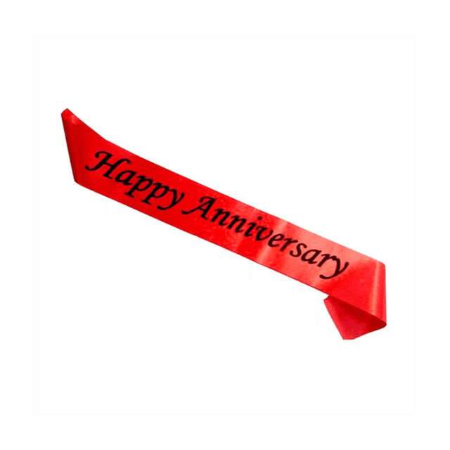 Let's Vybe Happy Anniversary Sash - Assorted