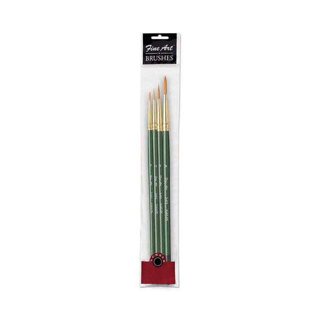 Pidilite Fine Art Painting Round Shape Brushes (Set Of 4, Sizes: 0,2,4,6)