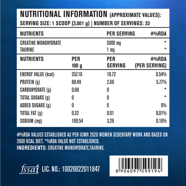 Fast&Up 3g Ultra Micronized Creatine Monohydrate - 33 servings