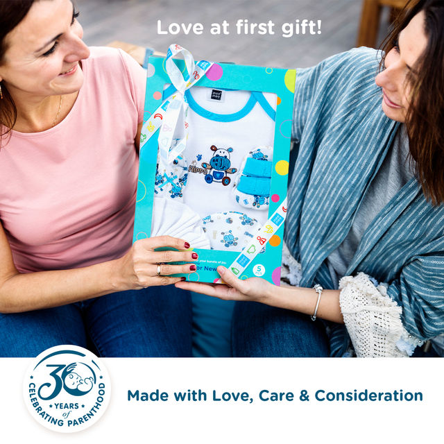Mee Mee Animal Baby Gift Set For Kids | Blue | 0 - 3 months