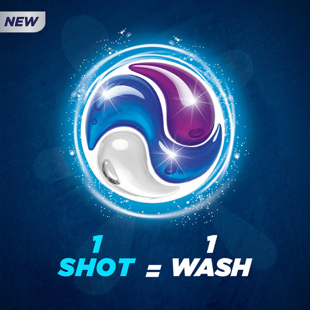 Surf Excel 3 in 1 Smart Shots | Pack of 17 for Front Load & Top Load Washing Machines|(17 U x 21 g)