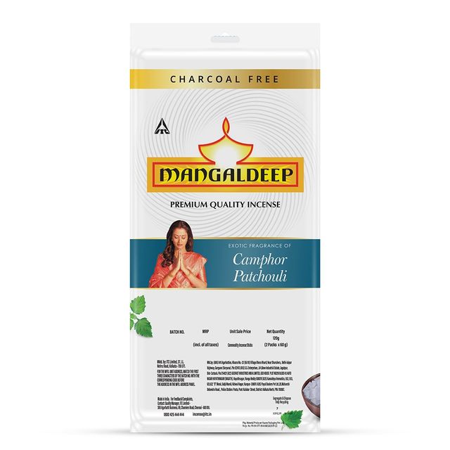 Mangaldeep Incense Sticks With Ziplock Pack | Infused Fragrance Of Camphor And Patchouli