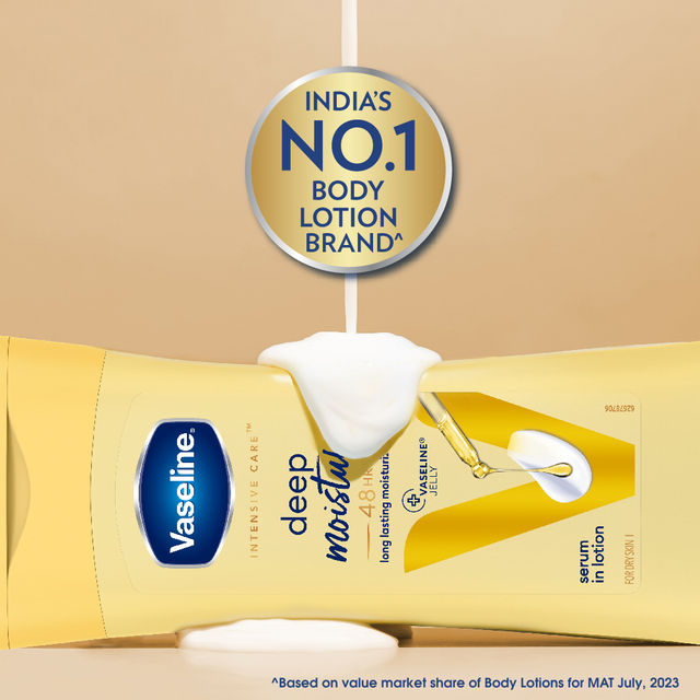 Vaseline Deep Moisture Body Lotion | For Dry Skin | Moisturised Glowing Skin | With Pro Ceramides