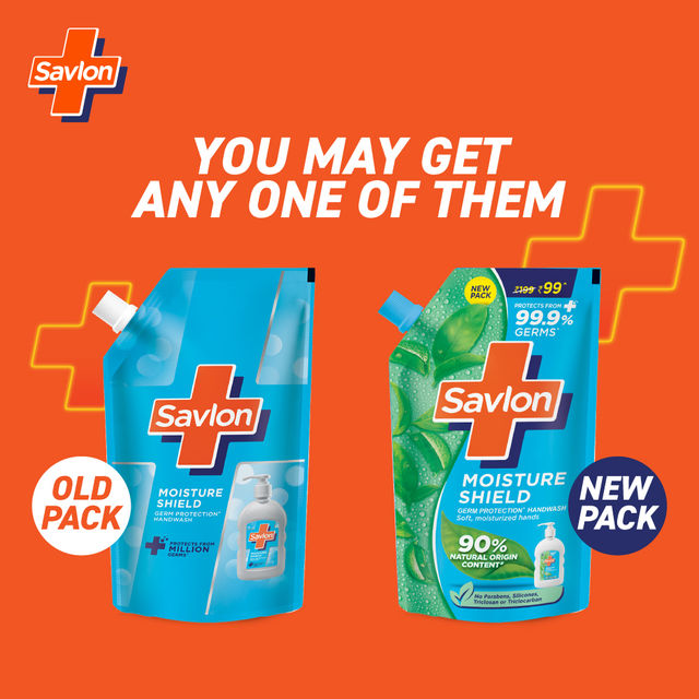 Savlon Handwash Moisture Shield Pouch Combo 