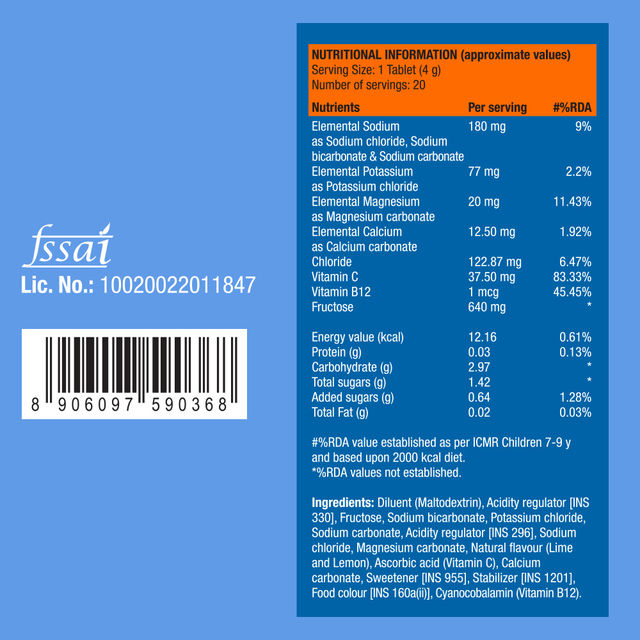 Fast&Up Reload Energy Drink Low Sugar Electrolyte - Lime Lemon Flavour