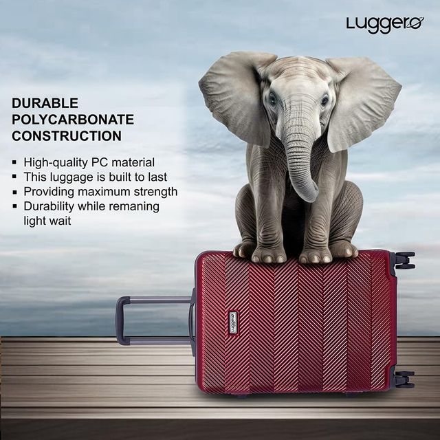 Luggero Astro Trolley Bag | Dark Red - L