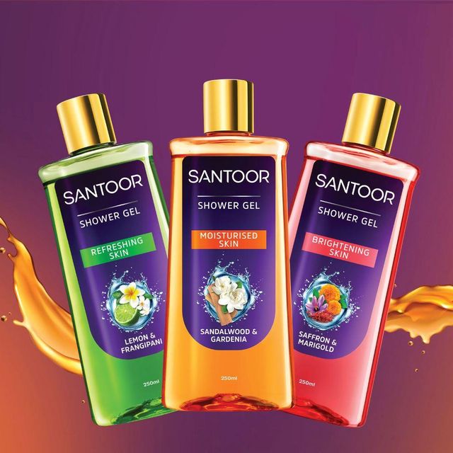 Santoor Shower Gel - Lemon and Frangipani