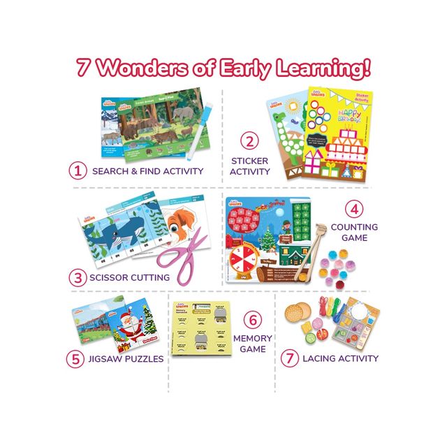 Smart Busy Box 7In1 Montessori Pre-School Learning Game - Smrt1242