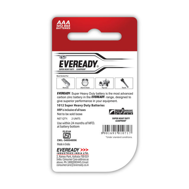 Eveready Carbon Zinc AAA Battery