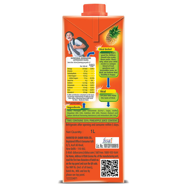 Dabur Real Fruit Power Pineapple Fruit Juice