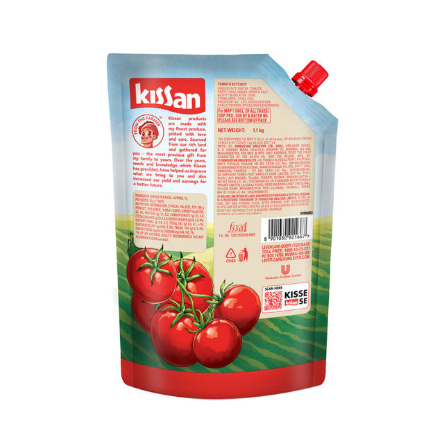 Kissan Fresh Tomato Ketchup Doy (1kg) & Hellmann'S Veg Mayonnaise (800g) Combo