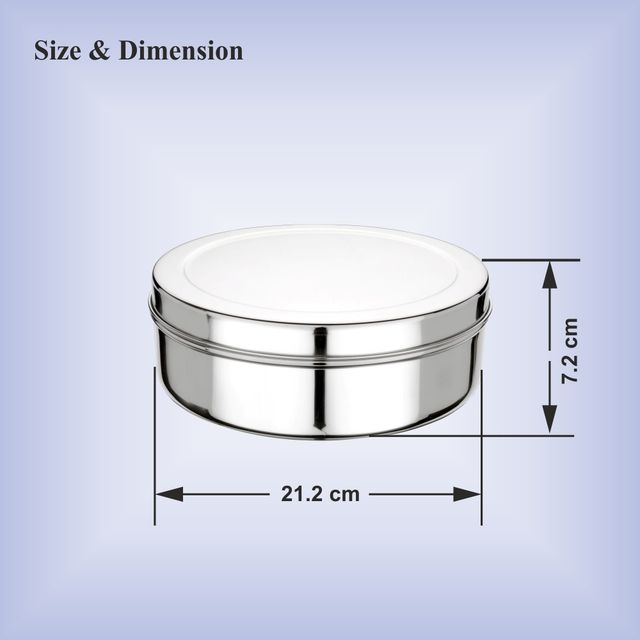 Steelera Stainless Steel Masala Dabba/ Organiser | 7 Containers And Small Spoon | Food Safe