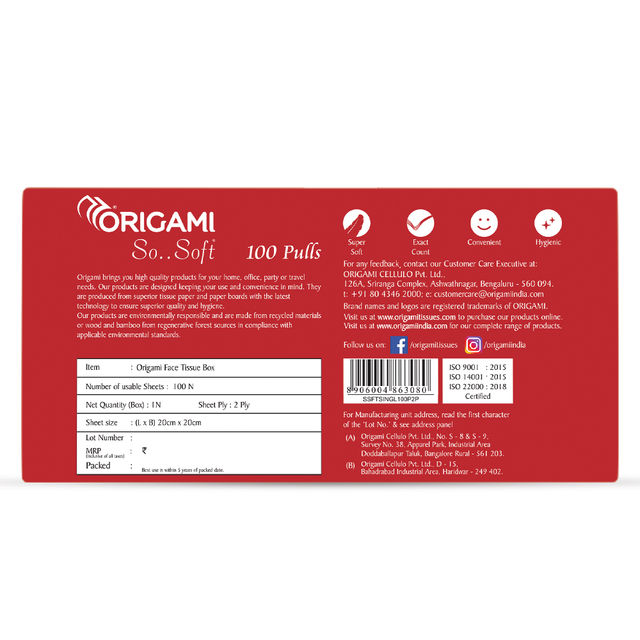 Origami So Soft 4 In 1 Face Tissue | 2 Ply (Assorted)